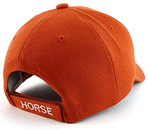 Trendy Apparel Shop Two Horse Head Embroidered Structured Baseball Cap