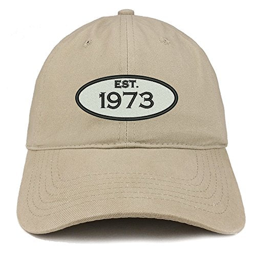 Trendy Apparel Shop Established 1972 Embroidered 48th Birthday Gift Soft Crown Cotton Cap
