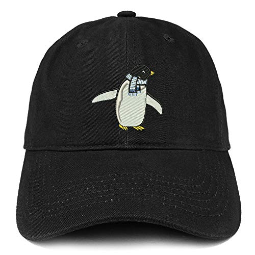 Trendy Apparel Shop Penguin Embroidered Brushed Cotton Cap