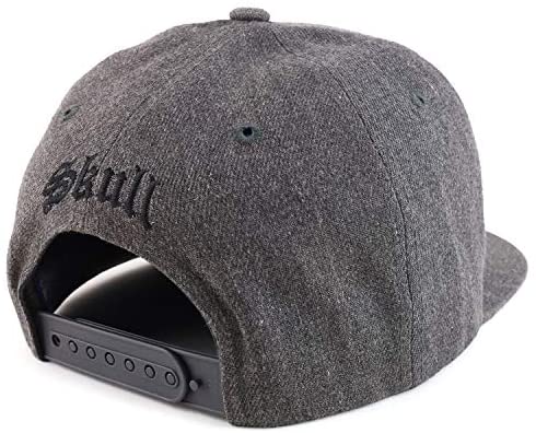 Trendy Apparel Shop Colorful Skull Outline Embroidered Flatbill Snapback Cap
