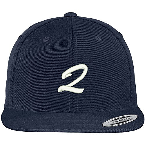 Trendy Apparel Shop Letter Q Brushed Script Embroidered Flat Bill Snapback Baseball Cap
