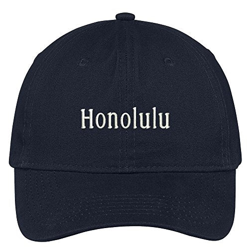 Trendy Apparel Shop Honolulu City Embroidered Low Profile 100% Cotton Adjustable Cap