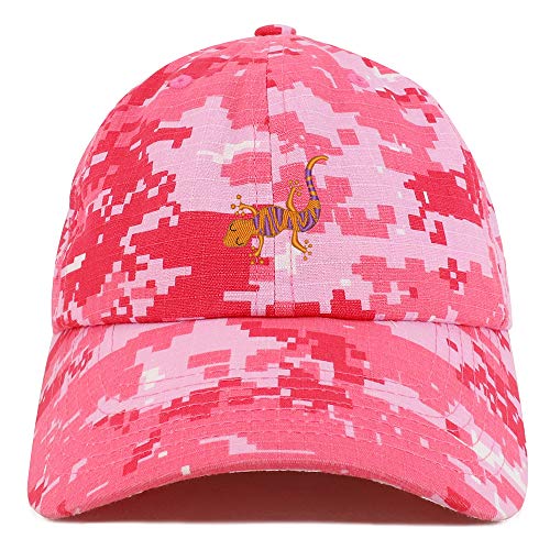 Trendy Apparel Shop Lizard Embroidered Soft Crown 100% Brushed Cotton Cap