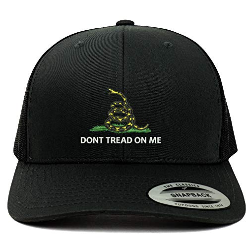 Trendy Apparel Shop Don't Tread on Me Embroidered 6 Panel Trucker Mesh Cap