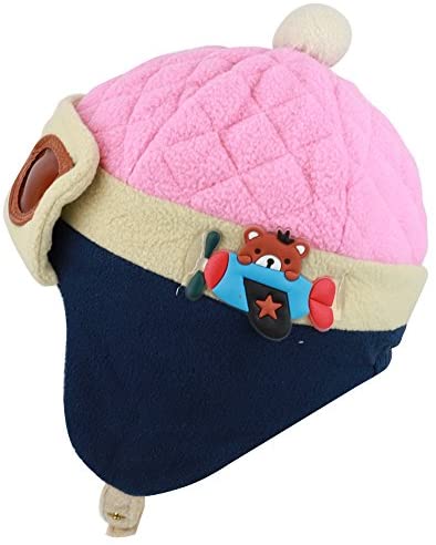 Trendy Apparel Shop Infant to Toddler Pilot Fur Lined Aviator Winter Hat with Ear Flaps