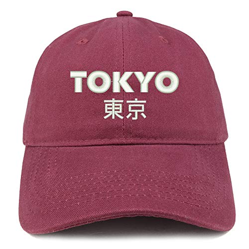 Trendy Apparel Shop Tokyo Embroidered Soft Crown 100% Brushed Cotton Cap