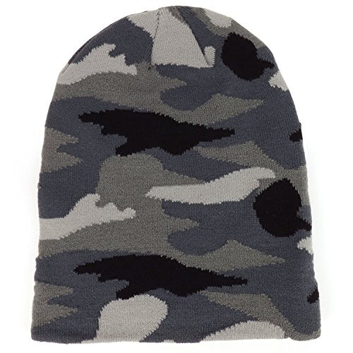 Trendy Apparel Shop Camouflage Print Long Winter Warm Beanie Cap