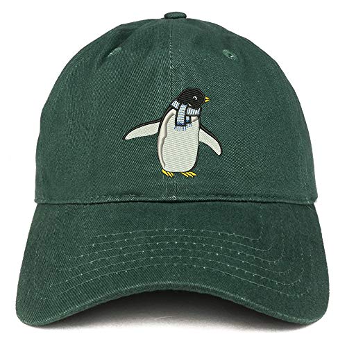 Trendy Apparel Shop Penguin Embroidered Brushed Cotton Cap