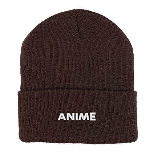 Trendy Apparel Shop Anime Embroidered Winter Long Cuff Beanie