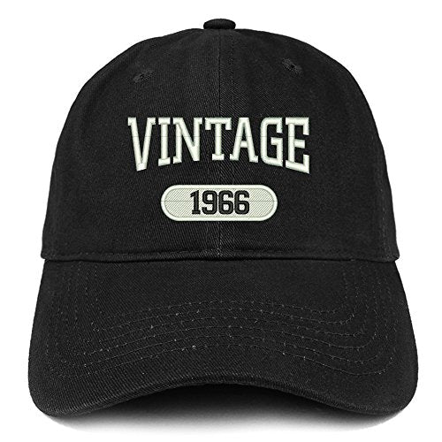 Trendy Apparel Shop Vintage 1966 Embroidered 55th Birthday Relaxed Fitting Cotton Cap