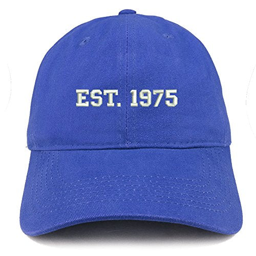 Trendy Apparel Shop EST 1975 Embroidered - 46th Birthday Gift Soft Cotton Baseball Cap