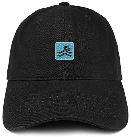 Trendy Apparel Shop Triathlon Swimming Embroidered Unstructured Cotton Dad Hat