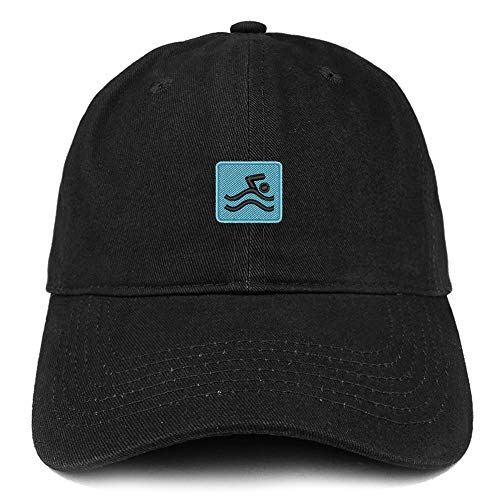 Trendy Apparel Shop Triathlon Swimming Embroidered Unstructured Cotton Dad Hat