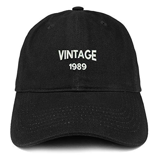 Trendy Apparel Shop Small Vintage 1989 Embroidered 32nd Birthday Adjustable Cotton Cap