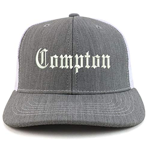 Trendy Apparel Shop Compton City Old English Two Tone Trucker Baseball Cap