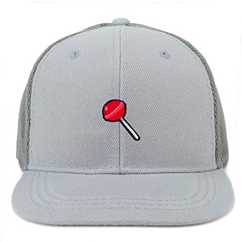 Trendy Apparel Shop Lollipop Patch Structured Infant Flatbill Mesh Snapback Cap
