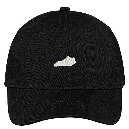 Trendy Apparel Shop Kentucky State Map Embroidered Low Profile Soft Cotton Brushed Baseball Cap