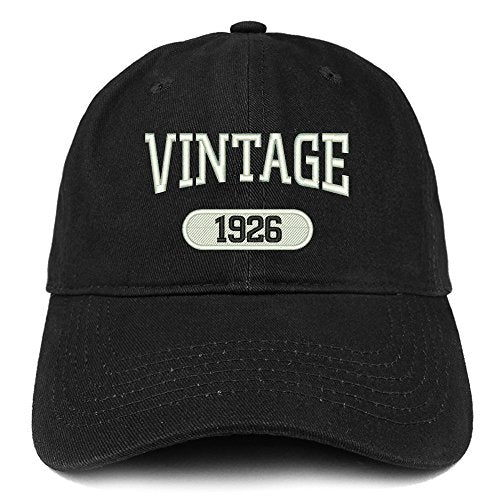 Trendy Apparel Shop Vintage 1926 Embroidered 95th Birthday Relaxed Fitting Cotton Cap
