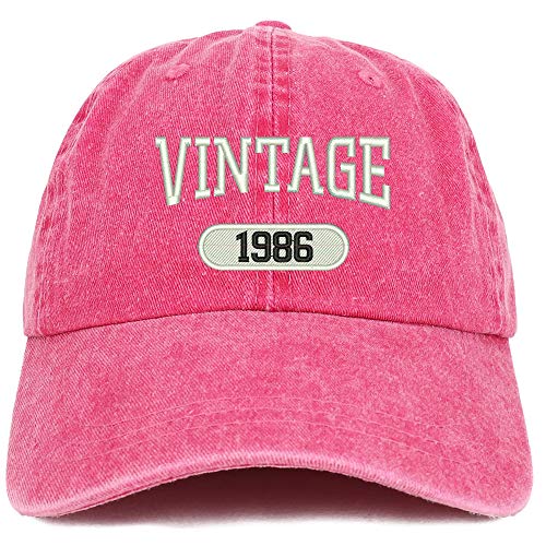 Trendy Apparel Shop 35th Birthday Vintage Year Washed Cotton Adjustable Cap