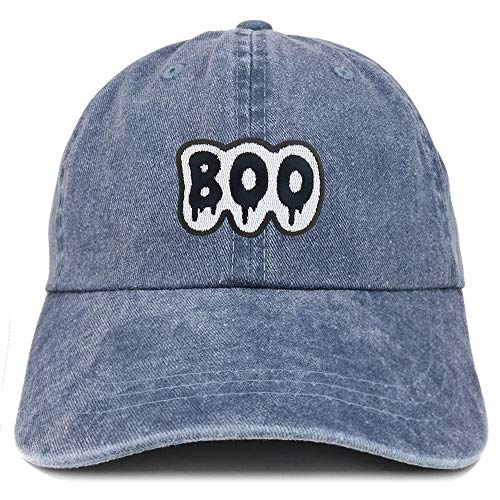 Trendy Apparel Shop Boo Patch Pigment Dyed Washed Baseball Cap