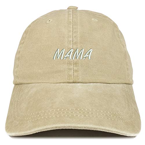 Trendy Apparel Shop Mama Embroidered Washed Low Profile Cap