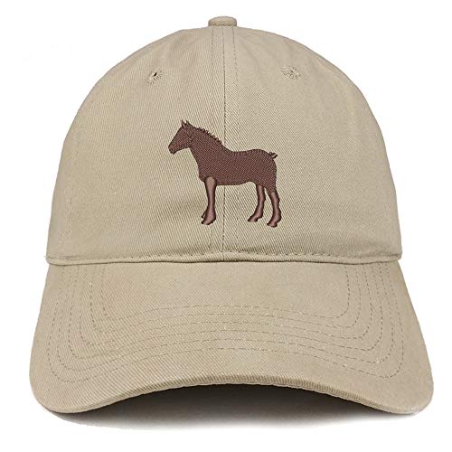Trendy Apparel Shop Draft Horse Embroidered Brushed Cotton Cap