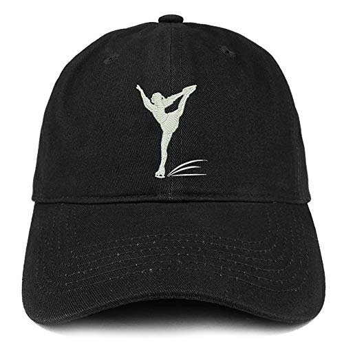Trendy Apparel Shop Figure Skater Embroidered Soft Crown 100% Brushed Cotton Cap
