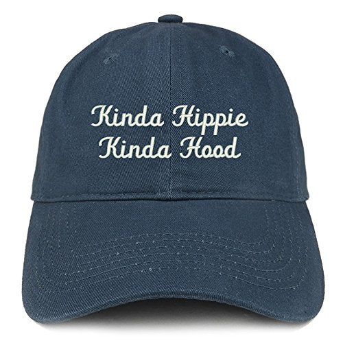 Trendy Apparel Shop Kinda Hippie Kinda Hood Embroidered Brushed Cotton Cap