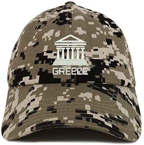 Trendy Apparel Shop Greece Embroidered Soft Crown 100% Brushed Cotton Cap