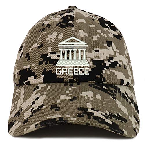 Trendy Apparel Shop Greece Embroidered Soft Crown 100% Brushed Cotton Cap
