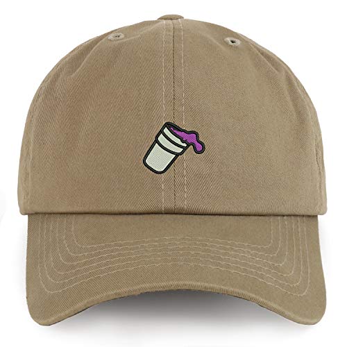 Trendy Apparel Shop XXL Double Cup Morning Coffee Embroidered Unstructured Cotton Cap