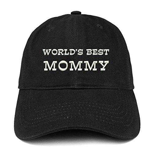 Trendy Apparel Shop World's Best Mommy Embroidered Low Profile Soft Cotton Baseball Cap