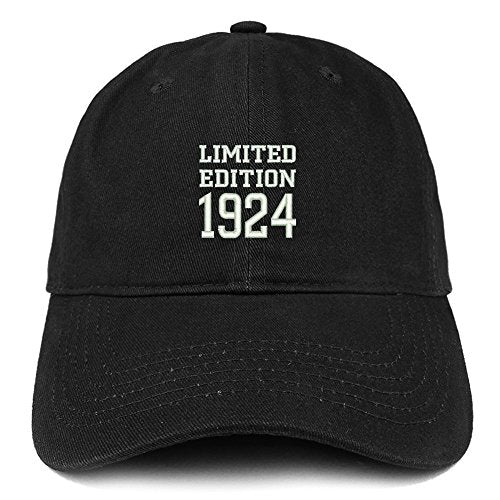 Trendy Apparel Shop Limited Edition 1924 Embroidered Birthday Gift Brushed Cotton Cap