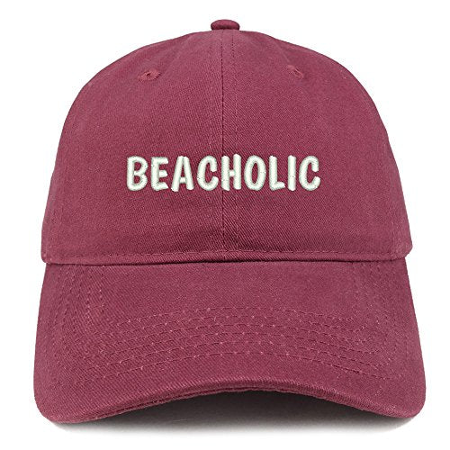 Trendy Apparel Shop Beacholic Embroidered Low Profile Brushed Cotton Cap