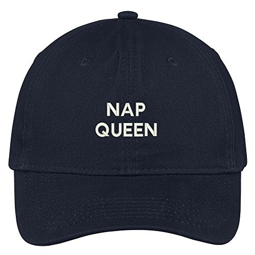 Trendy Apparel Shop Nap Queen Embroidered Brushed Cotton Adjustable Cap Dad Hat
