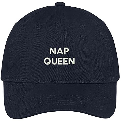 Trendy Apparel Shop Nap Queen Embroidered Brushed Cotton Adjustable Cap Dad Hat