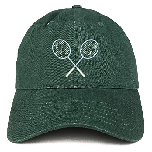 Trendy Apparel Shop Badminton Embroidered Soft Crown 100% Brushed Cotton Cap
