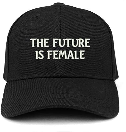 Trendy Apparel Shop The Future is Female Embroidered Youth Size Kids Structured Baseball Cap