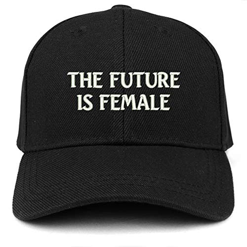Trendy Apparel Shop The Future is Female Embroidered Youth Size Kids Structured Baseball Cap