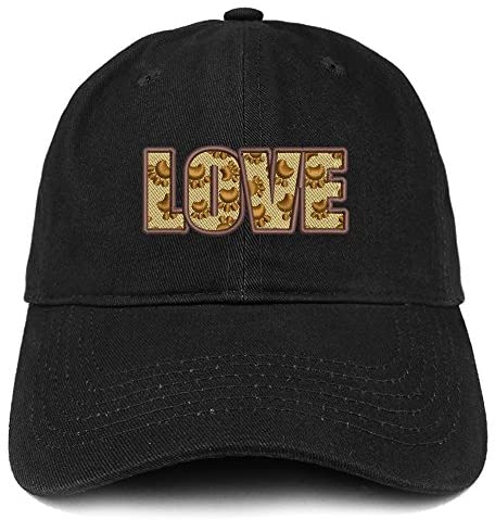Trendy Apparel Shop Love Dogs Embroidered Brushed Cotton Dad Hat Ball Cap