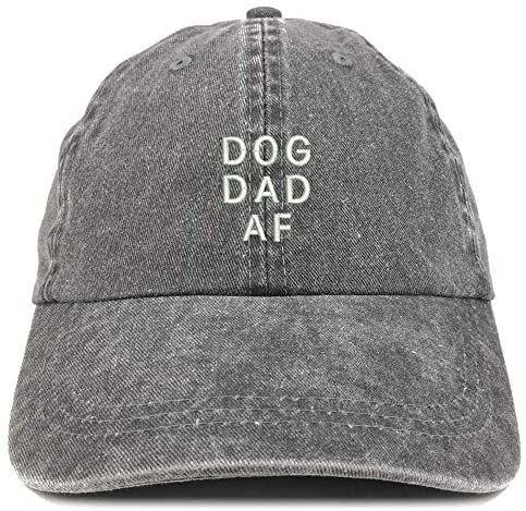 Trendy Apparel Shop Dog Dad AF Embroidered Washed Low Profile Cap