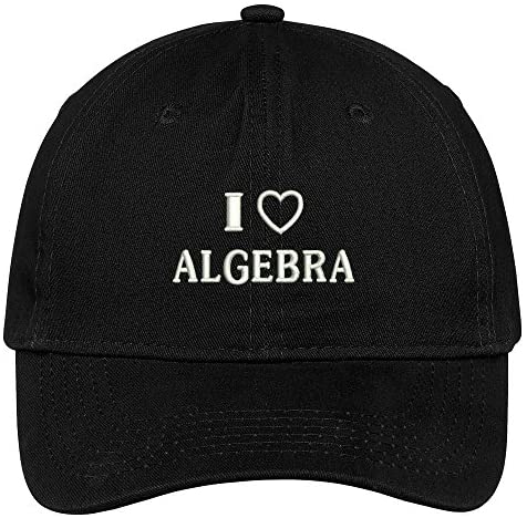 Trendy Apparel Shop I Love Algebra Embroidered Soft Cotton Low Profile Dad Hat Baseball Cap