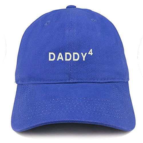 Trendy Apparel Shop Daddy of 4 Embroidered Cotton Dad Hat