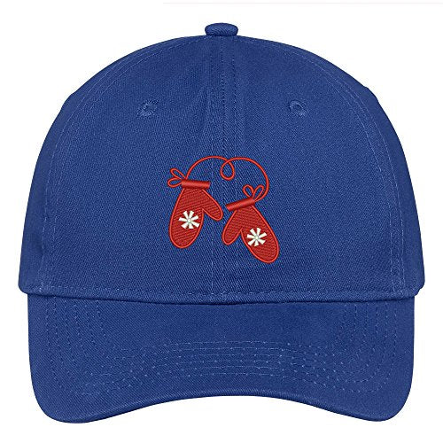 Trendy Apparel Shop Mittens Embroidered Christmas Themed Cotton Baseball Cap