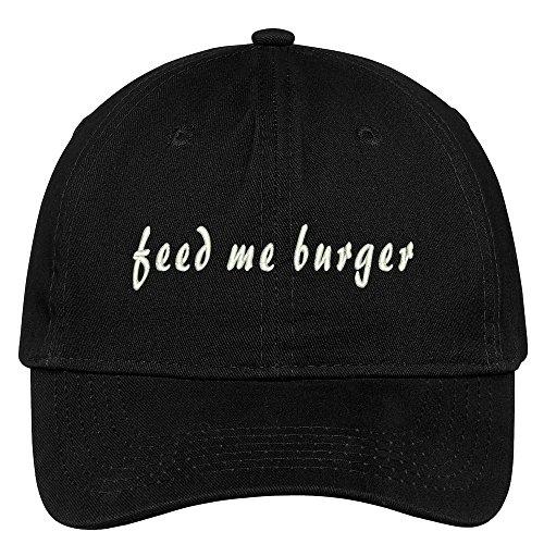 Trendy Apparel Shop Feed Me Burger Embroidered Low Profile Cotton Cap Dad Hat