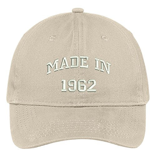 Trendy Apparel Shop Made in 1962-57th Birthday Embroidered Brushed Cotton Baseball Cap
