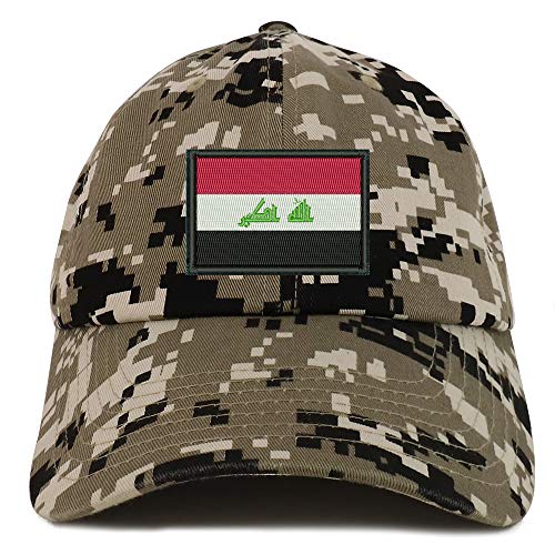 Trendy Apparel Shop Flag of Iraq Embroidered Soft Crown 100% Brushed Cotton Cap
