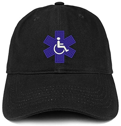 Trendy Apparel Shop Service Dog with Wheel Chair Logo Embroidered Brushed Cap