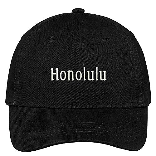 Trendy Apparel Shop Honolulu City Embroidered Low Profile 100% Cotton Adjustable Cap