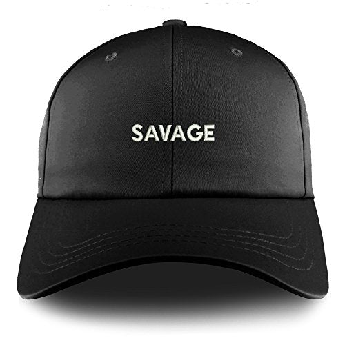 Trendy Apparel Shop Savage Embroidered Structured Satin Adjustable Cap